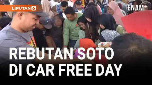 VIDEO: Heboh! Warga Klaten Berebut Soto Gratis di Peresmian CFD