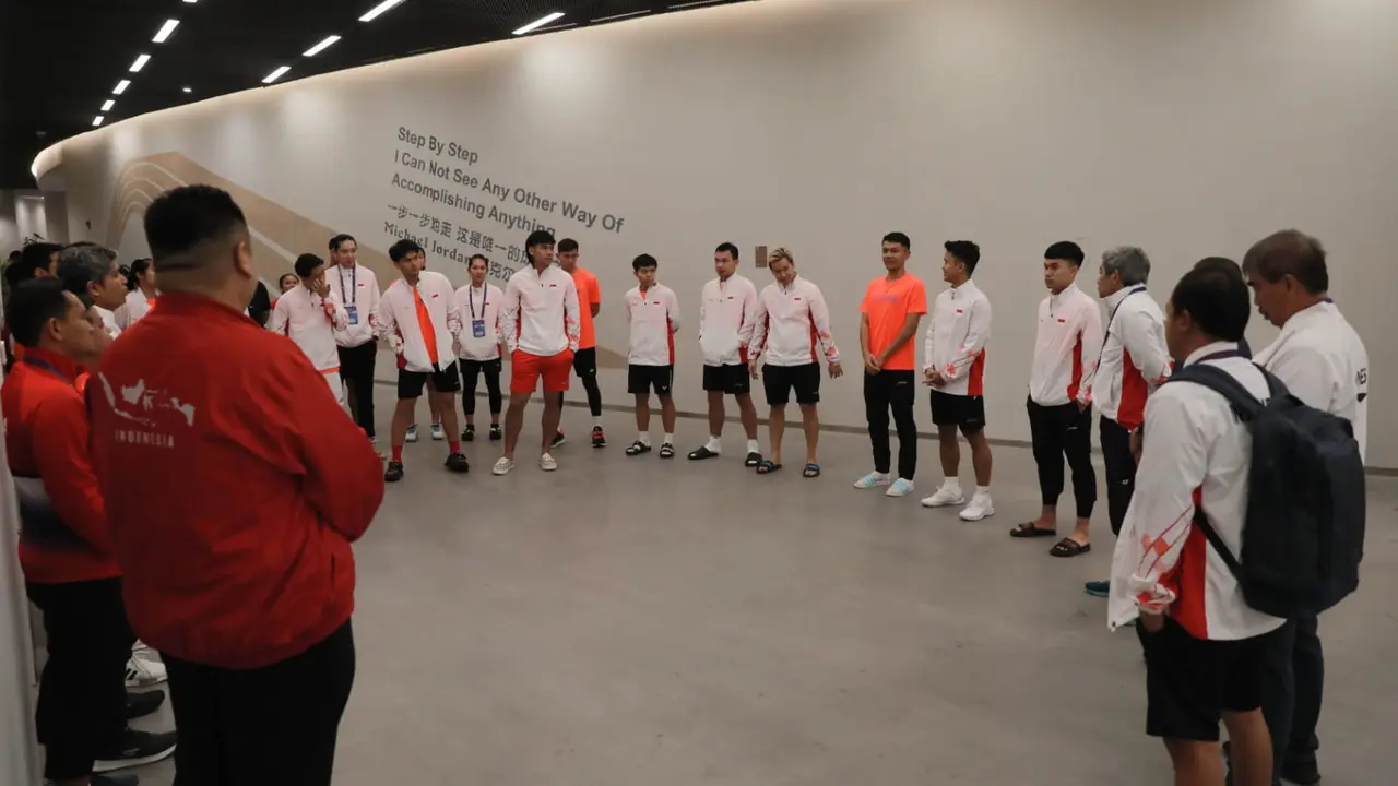 FOTO Tim Indonesia di Piala Sudirman 2023