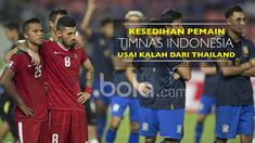 Video ekspresi sedih para pemain Timnas Indonesia usai kalah 0-2 dari Thailand pada leg II Final Piala AFF 2016, Sabtu (17/12/2016).