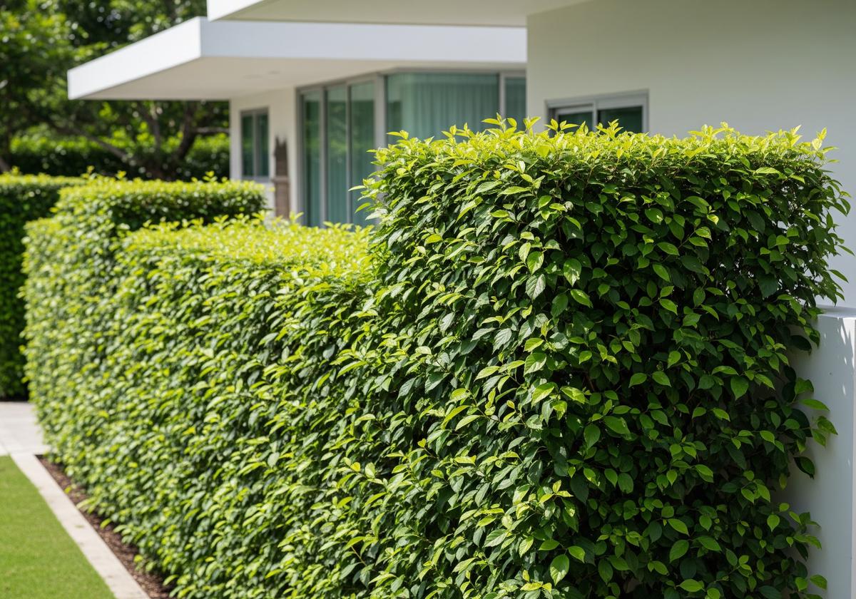 Hedge Pangkas Rapi dari Tanaman Teh-tehan (Acalypha siamensis)