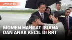 Iriana Jokowi Tuai Pujian Usap Wajah Anak yang Kehujanan