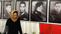 Putri Pahlawan Revolusi, Amelia Yani usai memberikan pidato jelang doa bersama di Monumen Pancasila Sakti, Jakarta (30/9/2015). TNI AD menggelar doa bersama untuk memperingati Hari Kesaktian Pancasila yang ke-50. (Liputan6.com/Helmi Fithriansyah)