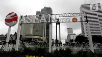 Logo KTT ASEAN Summit 2023 menghiasi kawasan di Bundaran Hotel Indonesia (HI), Jakarta Pusat, Kamis (2/2/2023). KTT ASEAN Summit 2023 ini akan dilaksanakan pada 5 hingga 7 Mei mendatang. (Liputan6.com/Johan Tallo)