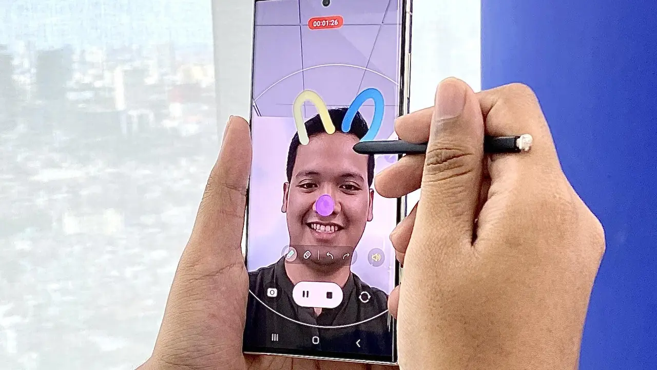 Fitur AR Doodle di Samsung S23 Ultra 5G
