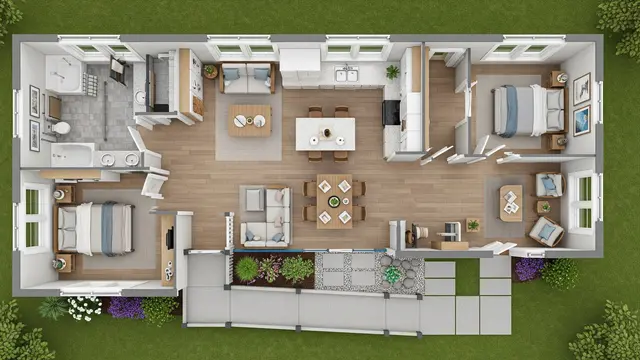 Layout Rumah Kecil yang Fungsional untuk Lansia Hidup Berdua/Gemini AI