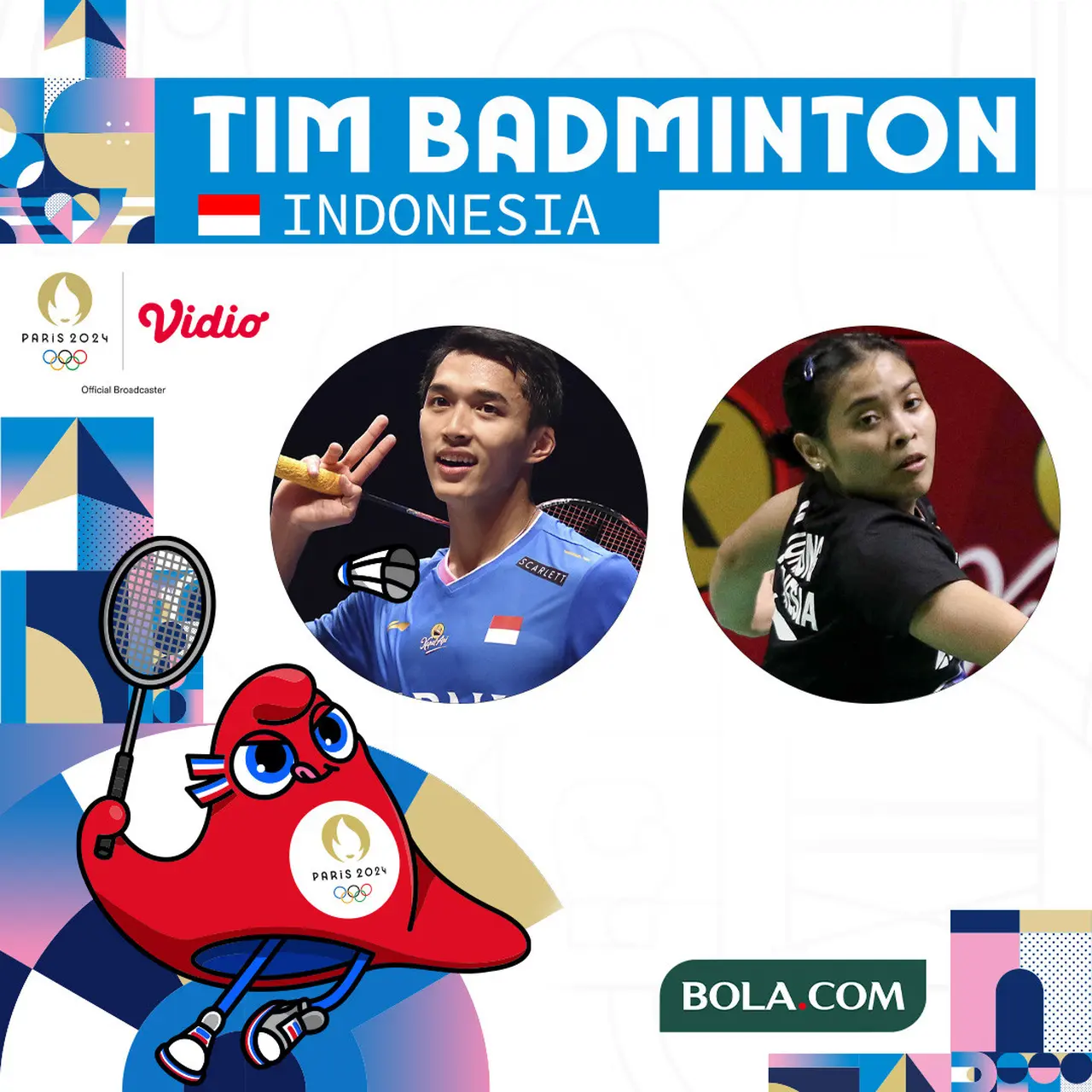 Hasil Lengkap Wakil Indonesia di Bulutangkis Olimpiade 2024 Paris
