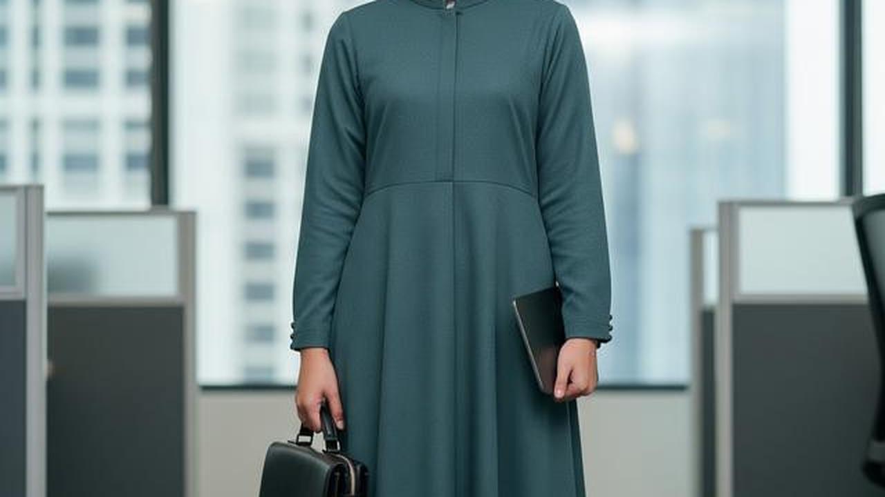 10 Gamis untuk Kerja yang Praktis dan Resmi, Inspirasi Tampil Elegan 2025