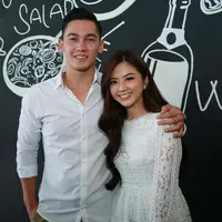 Syukuran pernikahan Samuel Zylgwyn dan Franda (Deki Prayoga/bintang.com)