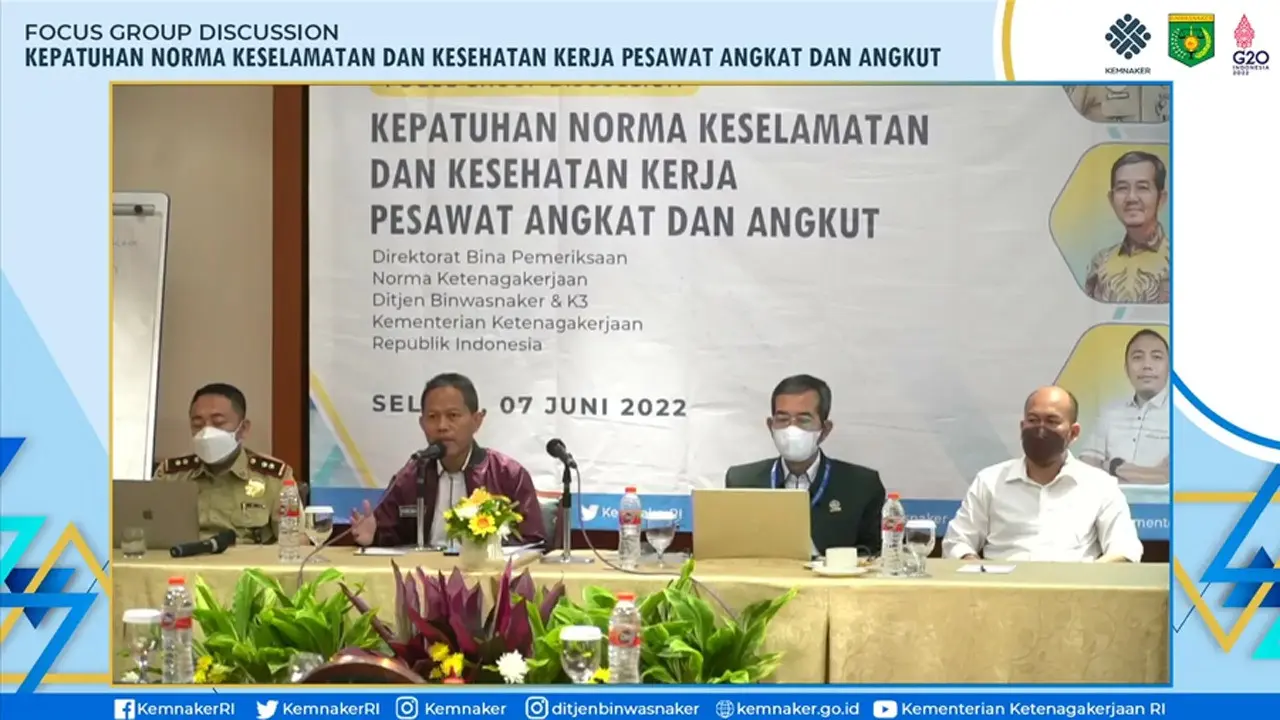 Kemnaker Gelar FGD Pemahaman Norma K3 pada Pesawat Angkat dan Angkut (Istimewa)