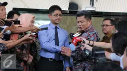 Pertemuan antara KPPU dengan KPK untuk bekerjasama menangani korupsi dalam persaingan usaha yang tidak sehat di sektor swasta, Jakarta, Selasa (20/12). (Liputan6.com/Helmi Afandi)