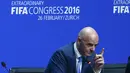 FIFA President Gianni Infantino juga menjanjikan transparansi keorganisasian FIFA. (REUTERS/Arnd Wiegmann) 