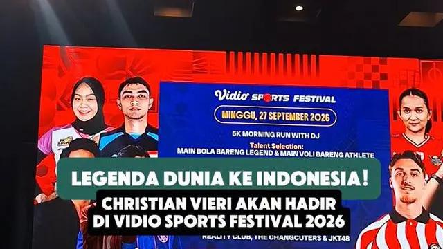 Legenda dunia ke Indonesia! Christian Vieri akan hadir di Vidio Sports Festival 2026