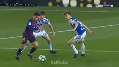 Philippe Coutinho memberi perpisahan kepada pemain legendaris Andres Iniesta dengan cara sempurna - lewat tendangan melengkung fan...