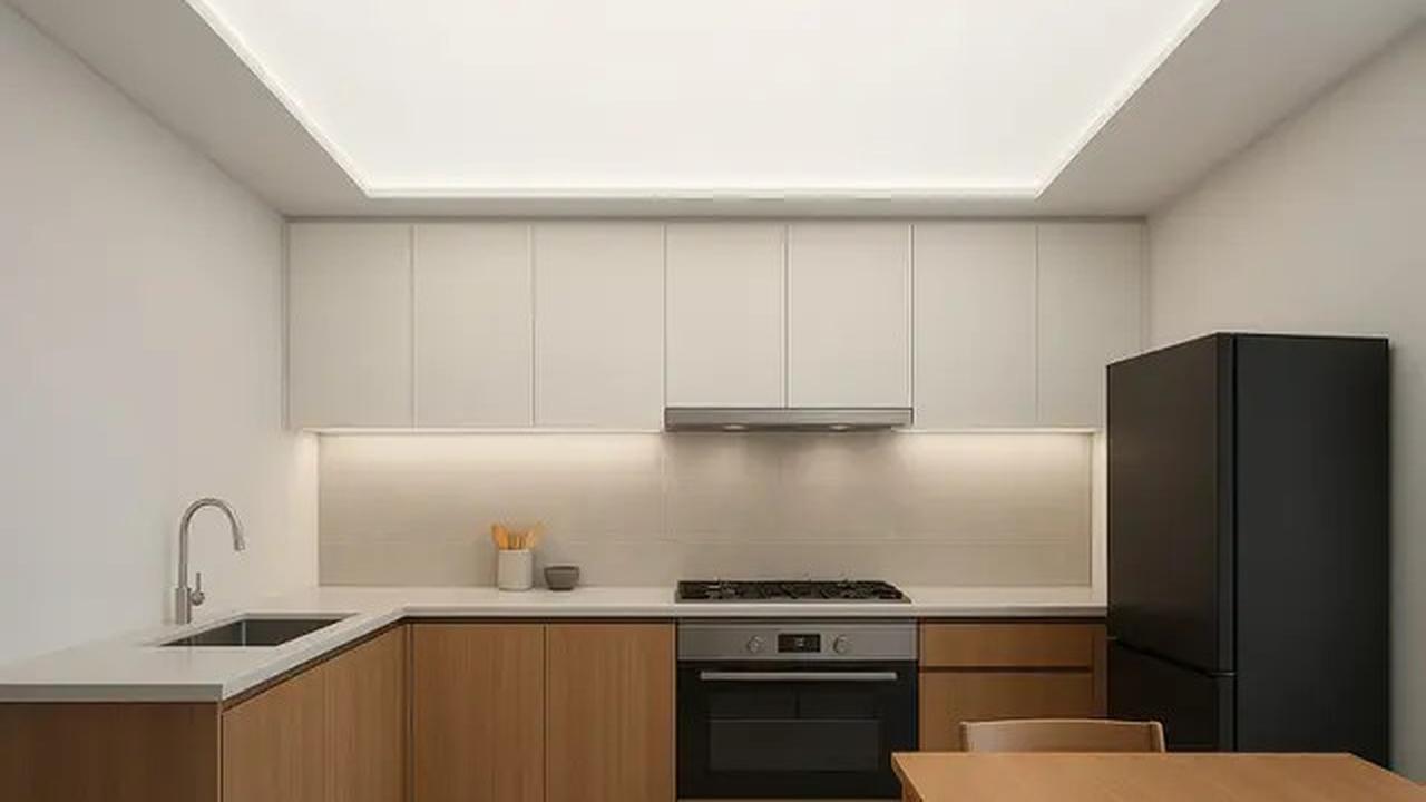7 Model Plafon PVC Dapur dengan Lampu LED Tersembunyi, Bikin Ruangan Lebih Elegan dan Modern