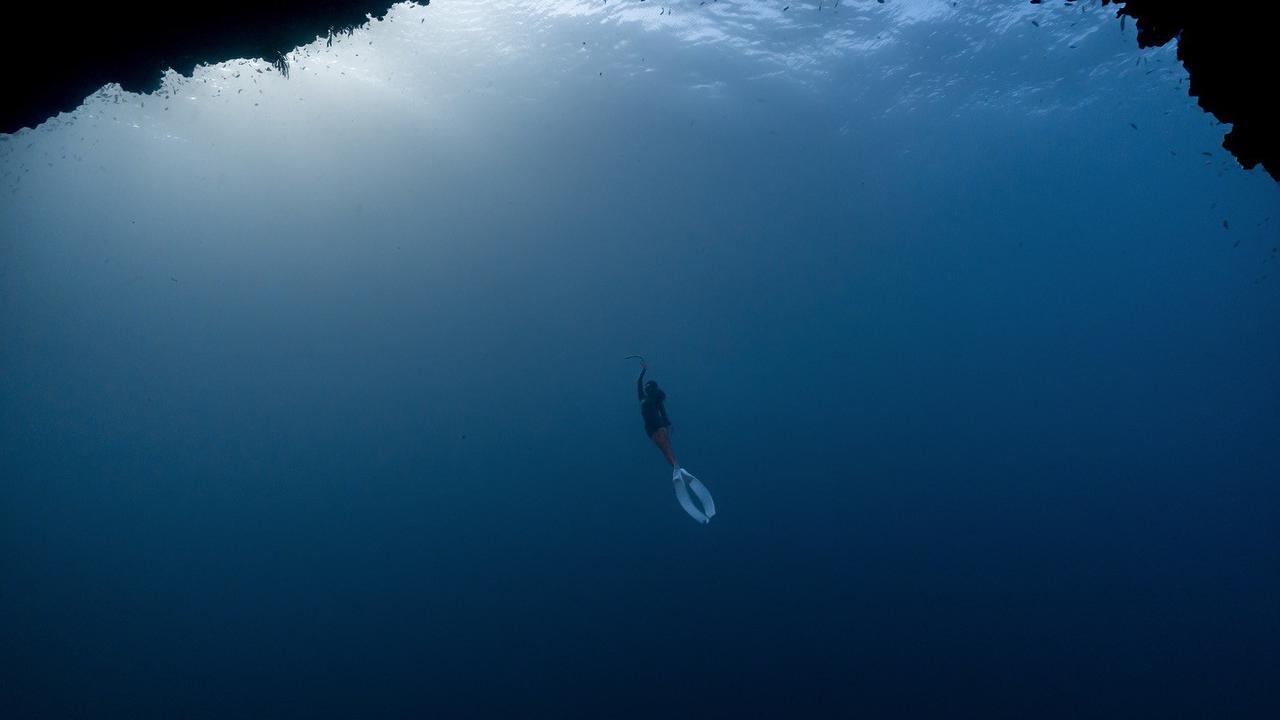 Momen Prilly Latuconsina saat Free Diving di Alor