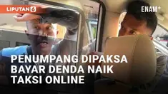 Penumpang dihadapkan pada situasi di mana mereka dipaksa membayar denda oleh supir pangkalan. Ini disebabkan karena penumpang menggunakan taksi online, meski sudah dilarang oleh aturan