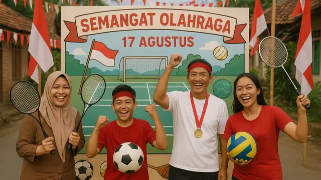 Desain Photo Booth 17 Agustus yang Cocok untuk Merayakan Hari Kemerdekaan di Kampung/Ilustrasi gambar oleh AI