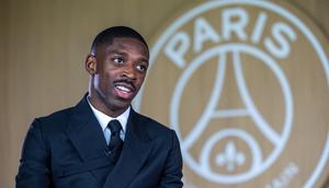 Ousmane Dembele resmi menjadi pemain baru PSG setelah diboyong dengan transfer 50 juta euro dari PSG (tiwtter/Ousmane Dembele)