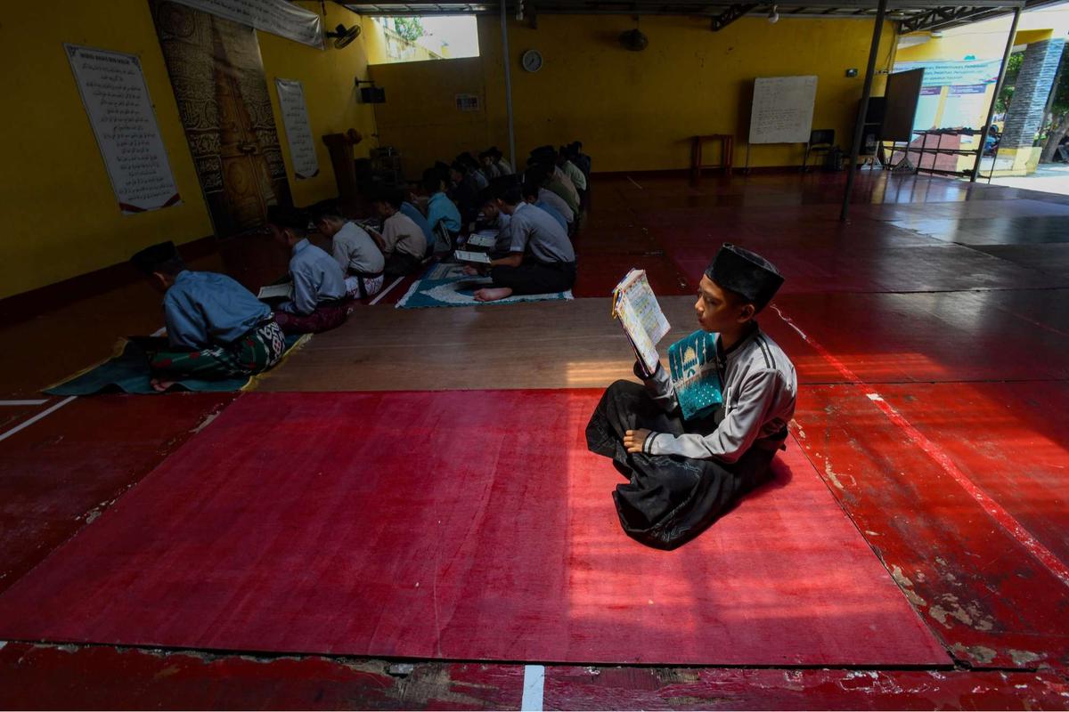 Santri bertadarus Alquran di Depok