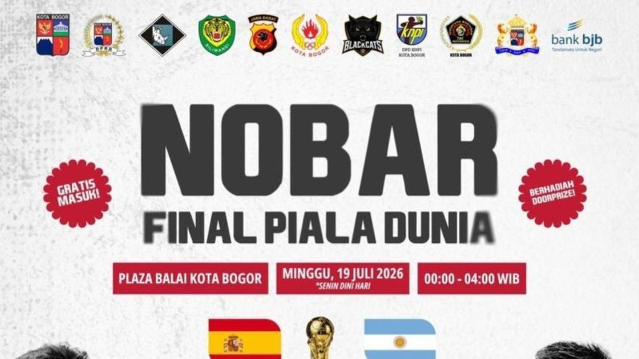 Pemkot Bogor Ajak Warga Nobar Final Piala Dunia 2026 di Plaza Balai Kota