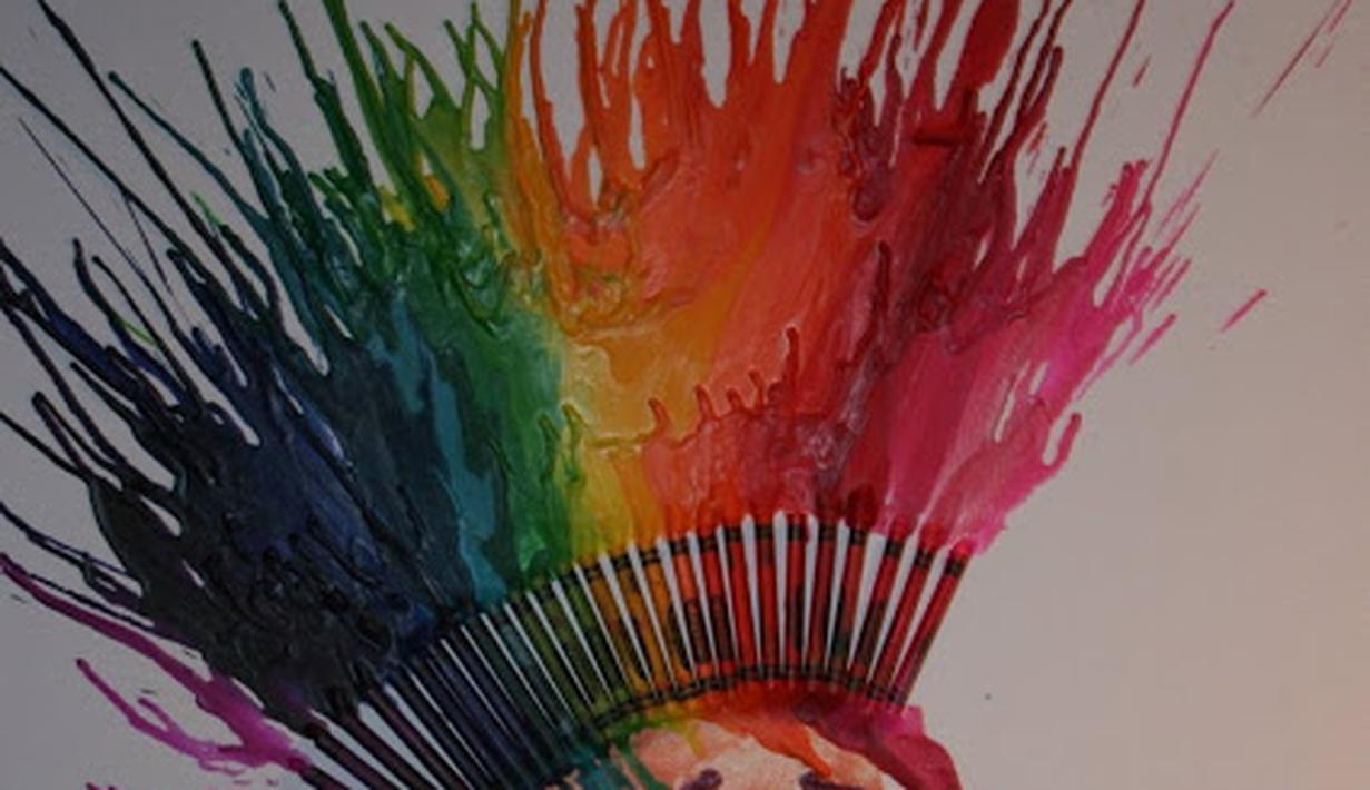 11 Ide DIY Kreasi Hiasan Dinding Dengan Krayon Yang ...