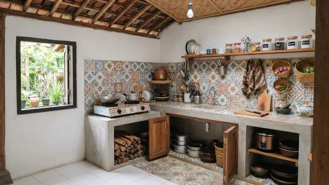 7 Desain Dapur Rumah Kampung yang Sederhana tapi Terlihat Bersih dan Rapi