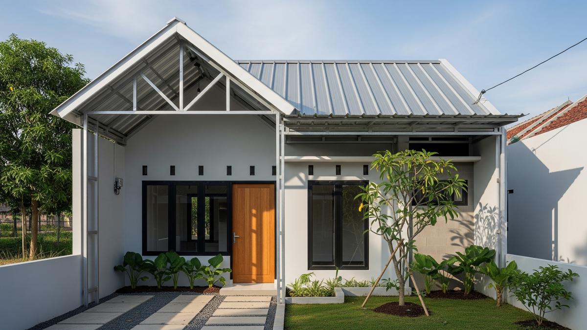 9 Model Rumah Minimalis Kombinasi Atap Baja Ringan dan Seng, Estetika Modern