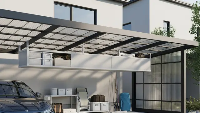 Desain Carport Menyatu dengan Ruangan Penyimpanan