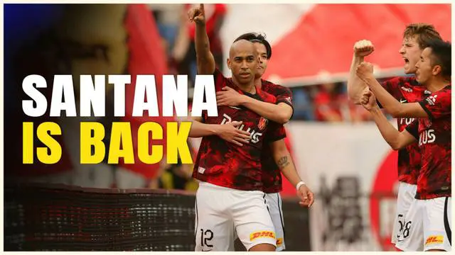 Berita video kembalinya ketajaman striker Urawa Red Diamonds, Thiago Santana