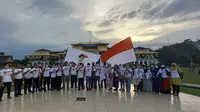 Deklarasi dukungan terhadap Ridwan Kamil sebagai Calon Presiden (Capres) 2024. Acara berlangsung di areal Istana Maimun, Kota Medan, Sumut, Jumat (15/4/2022)