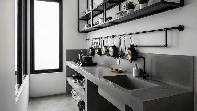 Model Dapur Sederhana Tanpa Kitchen Set Ukuran 1,5x2 Meter