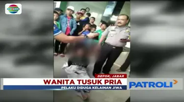 Seorang pria di Sawangan, Depok, diserang dan ditusuk wanita dengan gangguan jiwa di dalam masjid.