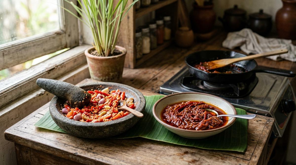 Sambal Lebih Enak Ditumis atau Langsung Diulek? Ini Perbedaan Rasa dan Teksturnya (AI Generated)