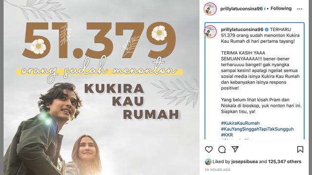 Unggahan Prilly Latuconsina. (Foto: Dok. Instagram @prillylatuconsina96)