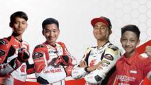 Empat pebalap Indonesia yang merupakan lulusan Astra Honda Racing School (AHRS) yakni Mario Suryo Aji, Fadillah Arbi Aditama, Veda Ega Pratama, dan M. Kiandra Ramadhipa siap bersaing di Misano World Circuit Simoncelli, 13-14 September 2025. (dok. AHM)