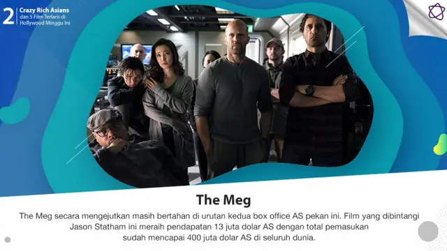 [Bintang] Crazy Rich Asians dan 5 Film Terlaris di Hollywood Minggu Ini
