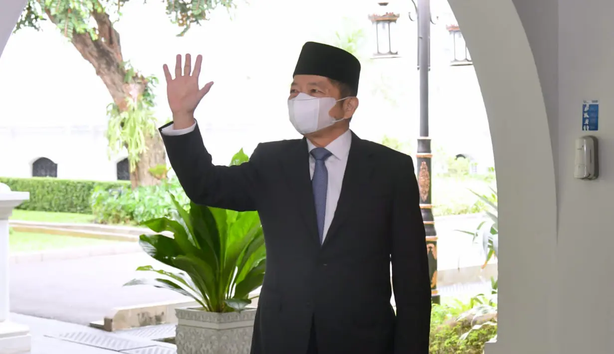 Ketua Umum Partai Persatuan Pembangunan Suharso Monoarfa saat tiba di Istana Kepresidenan Jakarta, Rabu, 15 Juni 2022. Presiden Jokowi mengundang para ketum partai politik menjelang perombakan atau reshuffle kabinet. (Foto: Sekretariat Presiden)