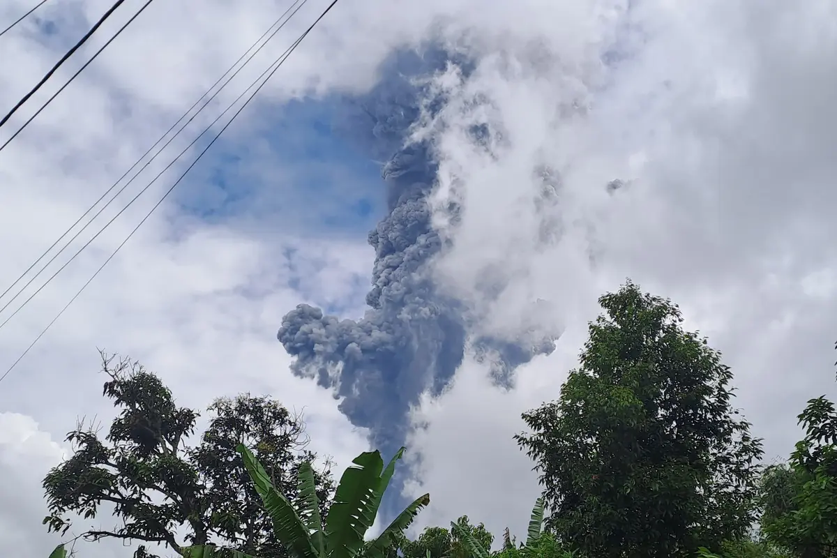 Erupsi Gunung Marapi Kabupaten Agam. (Liputan6.com/ Novia Harlina)