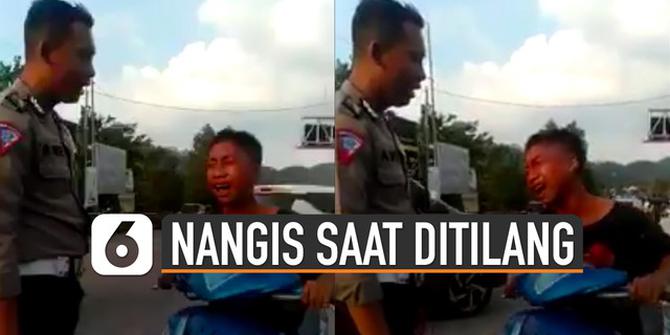 VIDEO: Bocah Nangis Saat Ditilang Polisi