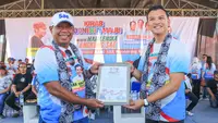 Ribuan Relawan Sahabat Bang Ara Majalengka mendukung Bakal Calon Bupati (Cabup) Majalengka Eman Suherman maju di Pemilihan Kepala Daerah atau Pilkada 2024. (Ist)