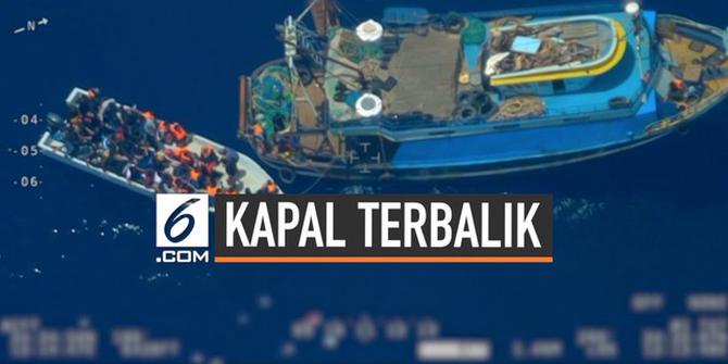 VIDEO: Kapal Terbalik di Tunisia, Puluhan Imigran Tenggelam