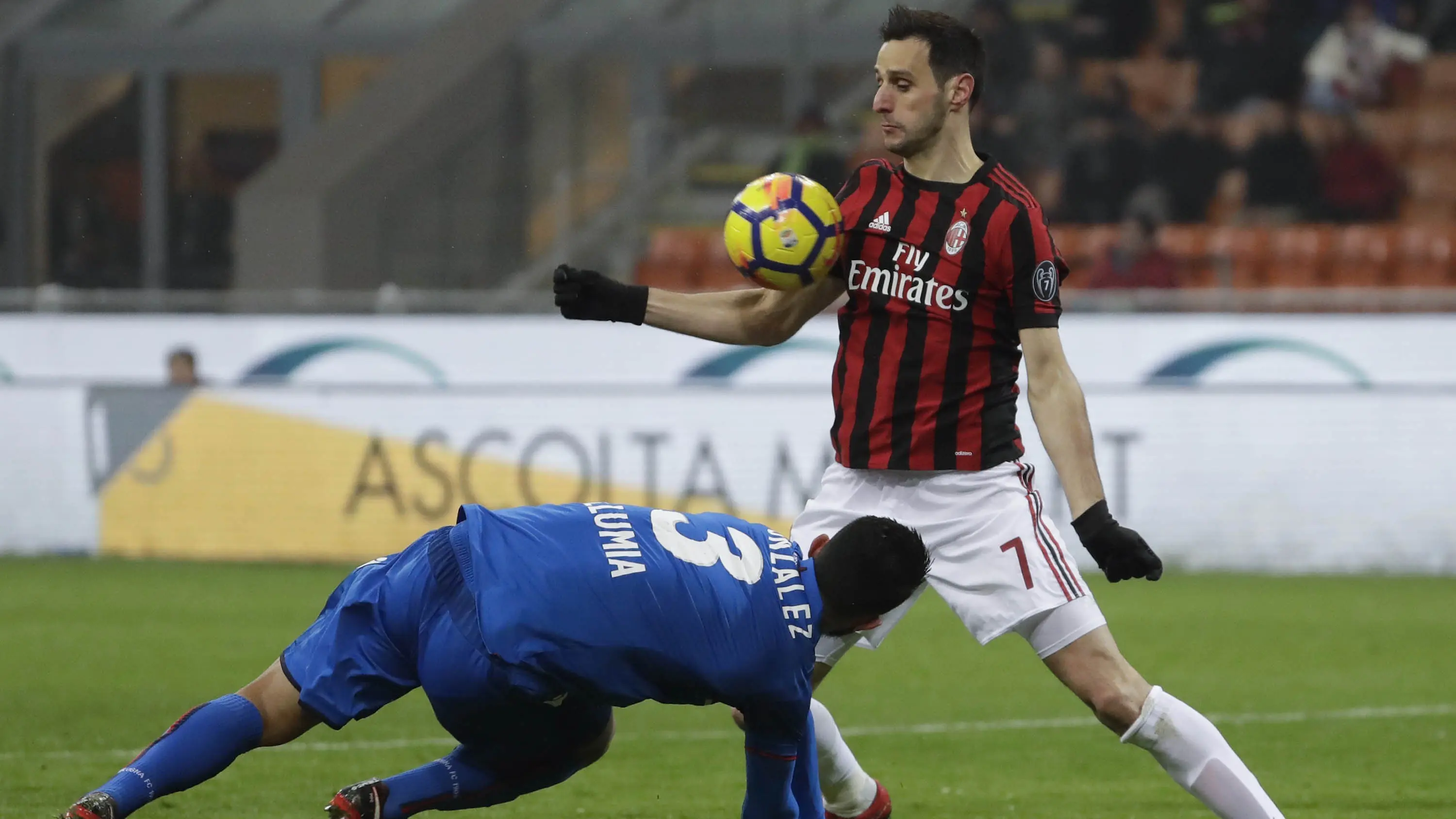 Striker AC Milan, Nikola Kalinic. (AP/Luca Bruno)