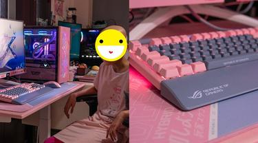 Gadis Penderita Kanker Ini Dihadiahi Paket PC Demon Slayer Pink, Ini 6 Potretnya