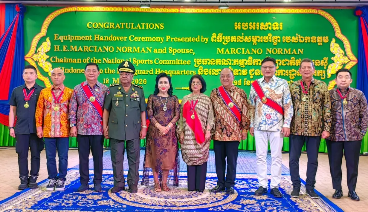 Ketua Umum KONI Pusat Letjen TNI Purn Marciano Norman kembali bertemu Jenderal Hing Bun Hieng, Wakil Panglima Militer Kamboja dan juga pimpinan tertinggi Decho Hun Sen Body Guard Headquarters (BHQ) atau Paspam Perdana Menteri (PM) Kamboja pada Senin (18/05/2026) waktu setempat. (Dok. KONI)