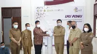 LPEI mendukung program vaksinasi di lingkungan obyek wisata di Kabupaten Samosir, Sumatera Utara. (dok: LPEI)