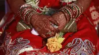 Ilustrasi pengantin wanita india. (BBC)