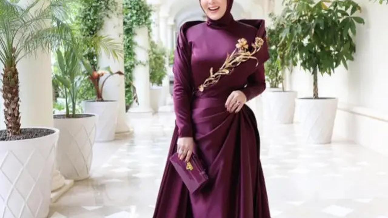 Model Gaun Couture Muslim Ungu Syahrini di Acara UNESCO, Elegan dan Mewah