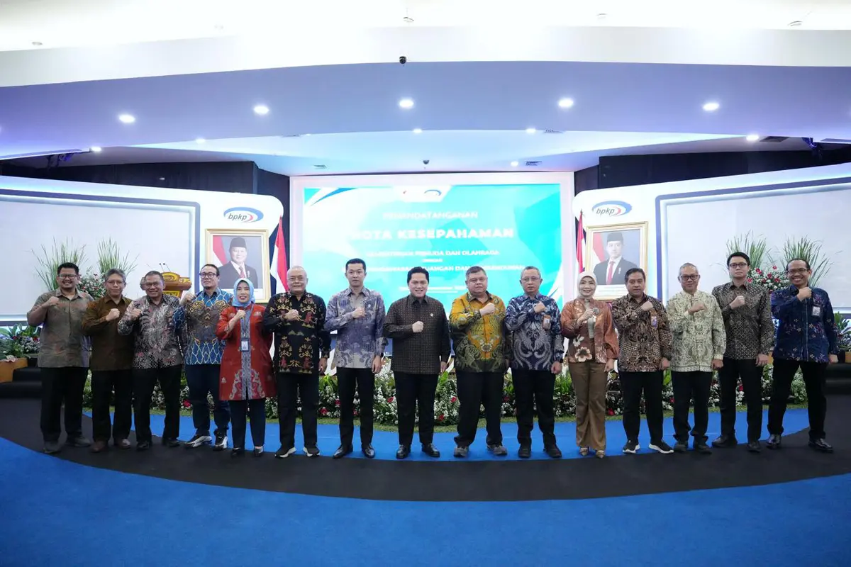 Erick Thohir Gandeng BPKP untuk Transformasi Kemenpora, Fokus Pengembangan 17 Cabor Unggulan