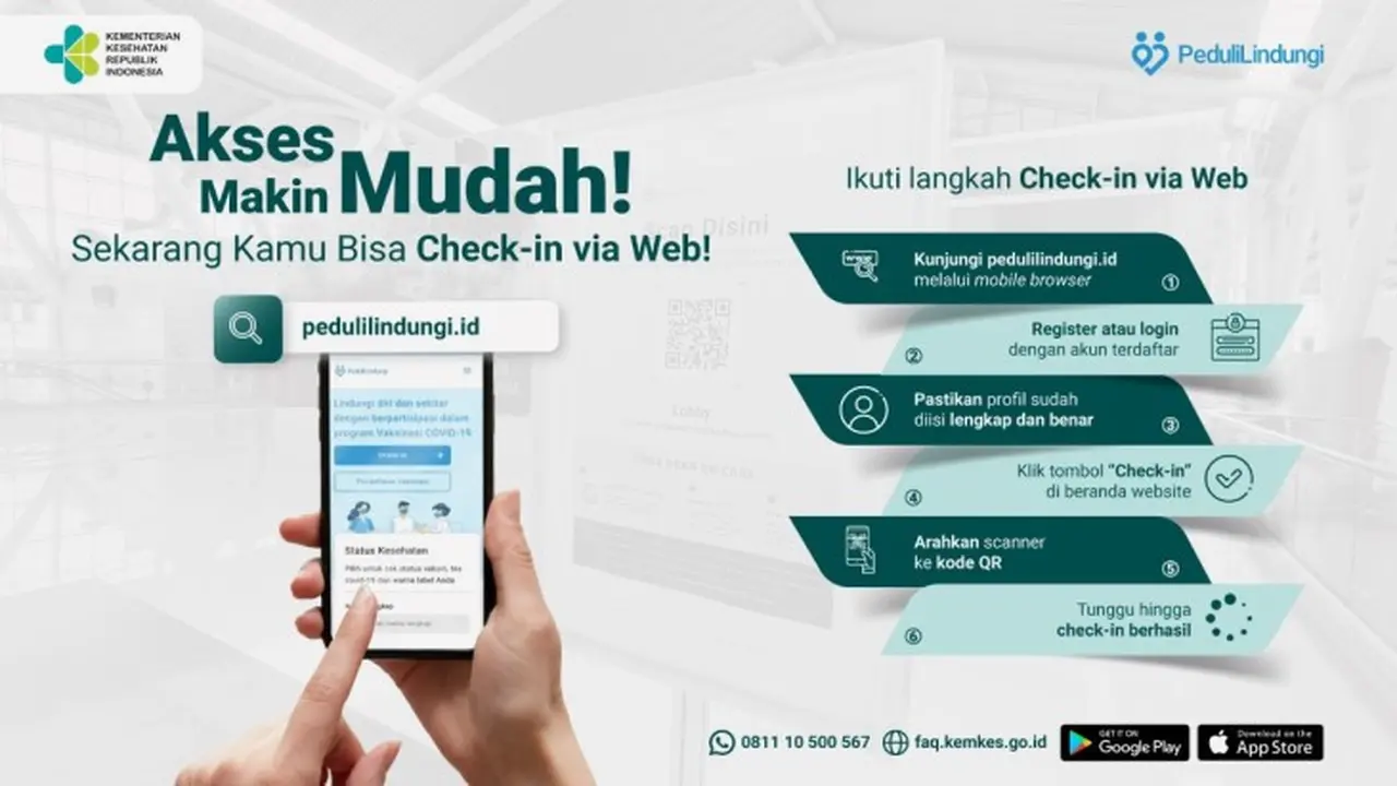 Aplikasi PeduliLindungi Lewat Mobile Browser
