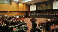 Rabu (6/8/14), MK menggelar sidang perdana gugatan Pemilihan Presiden (Pilpres) 2014 yang diajukan tim pasangan Prabowo-Hatta. (Liputan6.com/Johan Tallo)